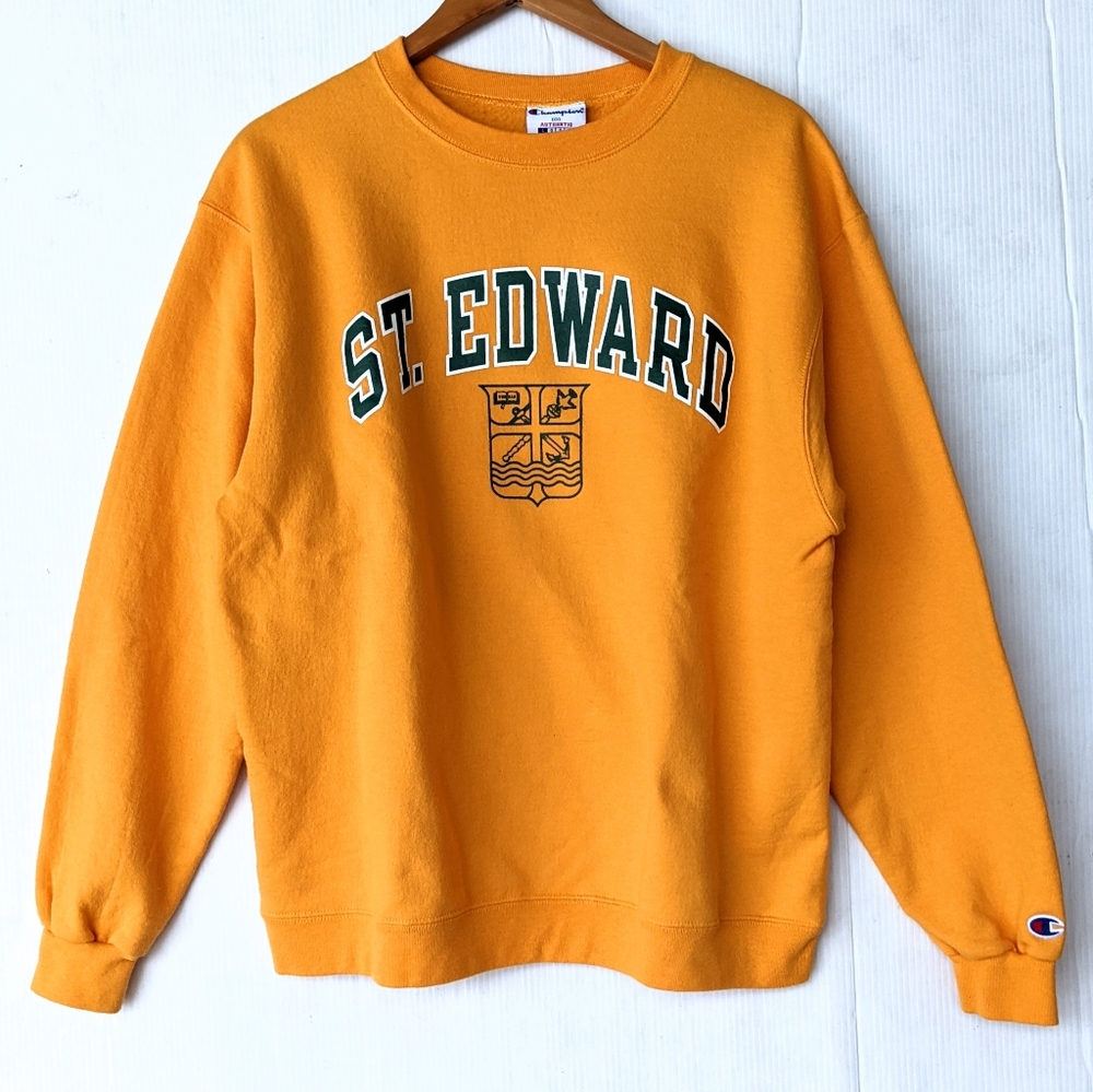 Champion St. Edward Goldenrod Yellow Crewneck Pull-Over Sweatshirt